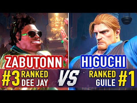 SF6 🤜 ZABUTONN (#3 Ranked Dee Jay) vs HIGUCHI (#1 Ranked Guile) 🤛 SF6 High Level Gameplay