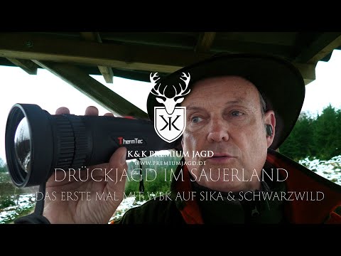 Drückjagd Sauerland auf Sika und Schwarzwild - Mit Wärmebildkamera Thermtec 670 D auf der Drückjagd