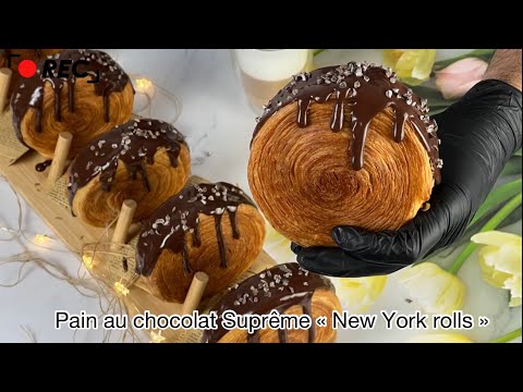 Pain au chocolat Suprême "New york rolls" - "Viral croissant" - "Croissant roll" (a madness !!!)