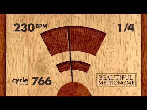 230 BPM 1/4 Wood Metronome HD