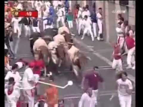 July 11 2008 encierro with Jandilla bulls in Pamplona