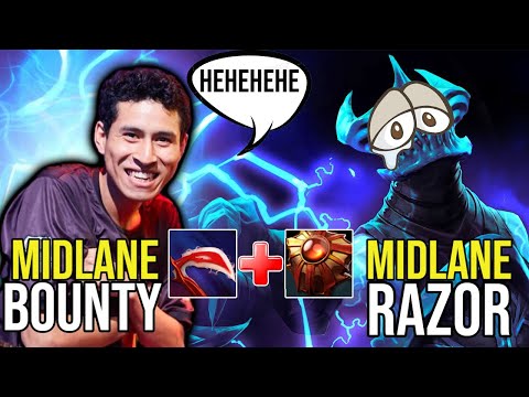 CHRIS LUCK Bounty Hunter Vs Midlane Razor. Item Vs Ability Reduction.