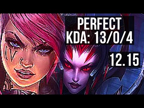 VI vs ELISE (JNG) | 13/0/4, 69% winrate, Legendary | KR Master | 12.15