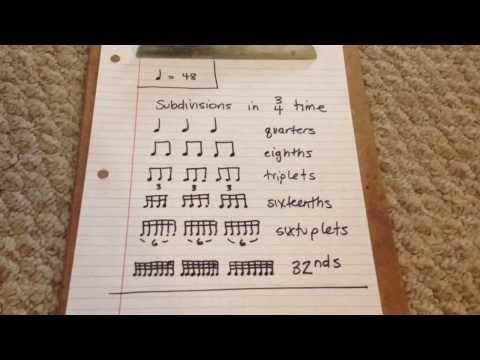 Subdivisions at quarter note equals 48 in 3/4 time.
