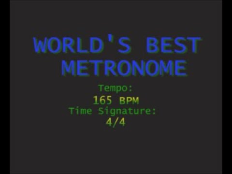 WORLD'S BEST METRONOME ! 165 BPM in 4/4 Time, With Visual!