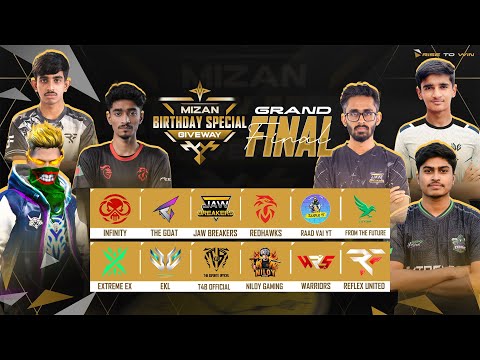 [🔴LIVE]GRAND FINAL| MIZAN BIRTHDAY SPECIAL GIVEWAY | FT@RedHawksOfficials ​@JB.FREAK22@raadvaiyt829​