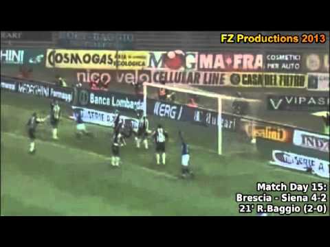 Serie A 2003-2004, day 15 Brescia - Siena 4-2 (R.Baggio 1st goal)