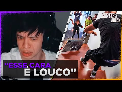 ARUAN REAGE A DEI UMA TV DE PRESENTE PRA DANI E CAIU NO CHÃO 😭 !! * quebrou a Tv * (LEO DA HORNET)