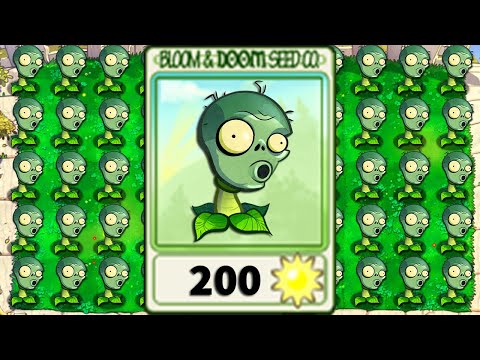 PvZ 1 Mod ZomPlants vs Zombotany - 100% Repeater ZomPlants VS All Zombotany 2