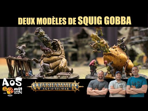 Petite expo de deux modèles de Squig Gobba (Forge World et Gork Sculpt)