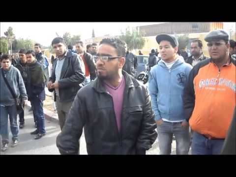 إحتجاجات البطالين بولاية الأغواط اليوم 29-01-2013
