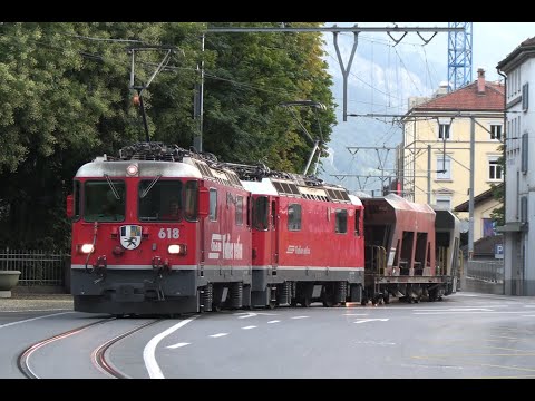 Rhätische Bahn - Güterverkehr auf der Arosa Bahn mit Ge 4/4 II