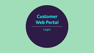 01 Customer Web Portal | Login