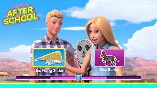 Hang Glider or Burro Ride?! Help Barbie Choose | Barbie Epic Road Trip | Netflix After School