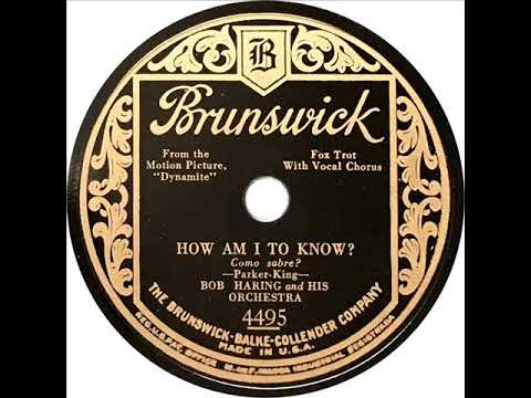 Bob Haring - How Am I To Know (Scrappy Lambert)