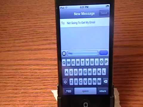 comment demarrer imessage sur ipod