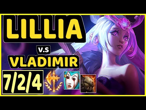 YANG (LILLIA) vs VLADIMIR - 7/2/4 KDA TOP GAMEPLAY - BR Ranked GRANDMASTER