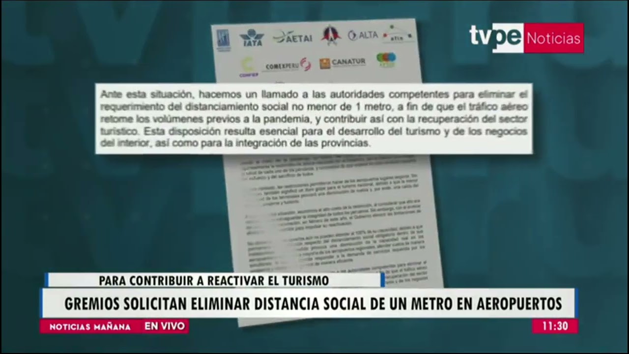 Gremios de turismo solicitan eliminar distancia social de un metro en aeropuertos