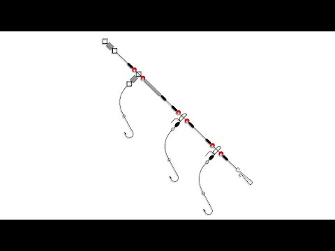 How to tie a 3 hook clip down | sea fishing rig | The nocturnal fisherman