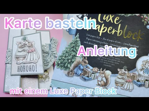Besondere Karte ❤️ Anleitung ❤️ mit Action Luxe Paper Block ❤️ verschieden Beispiele