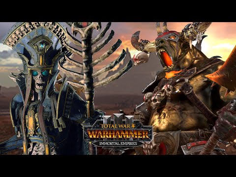 Arkhan vs Taurox - Tomb Kings vs Beastmen // Total War: WARHAMMER 3