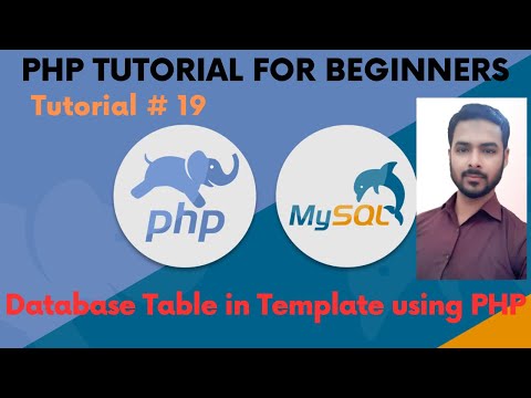 Tutorial 19 Database Table In Template Using Php