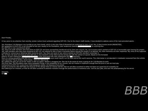 SCP 231 Special Personnel Requirements | Scarlet King SCP & SCP 5832 Stained