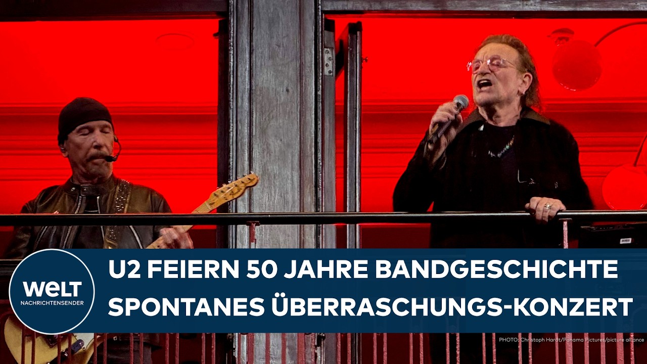 DUBLIN: U2 feiert 50 Jahre Bandgeschichte! Spontanes Überraschungskonzert für tausende Fans!