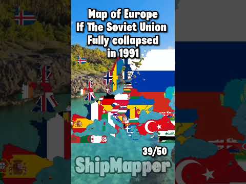 Map Of Europe if the Soviet Union Fully Collapsed in 1991 #geography  #map #europe #soviet #history