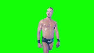 Ludwig Kaiser walking to the ring green screen
