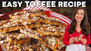 Easy Almond Toffee Recipe - Simple Chocolate Almond Toffee Tutorial