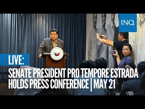 LIVE: Senate President Pro Tempore Jinggoy Estrada holds press conference May 21