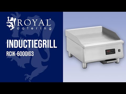 Video - Inductiegrill - 600 x 520 mm - glad - 6000 W - Royal Catering
