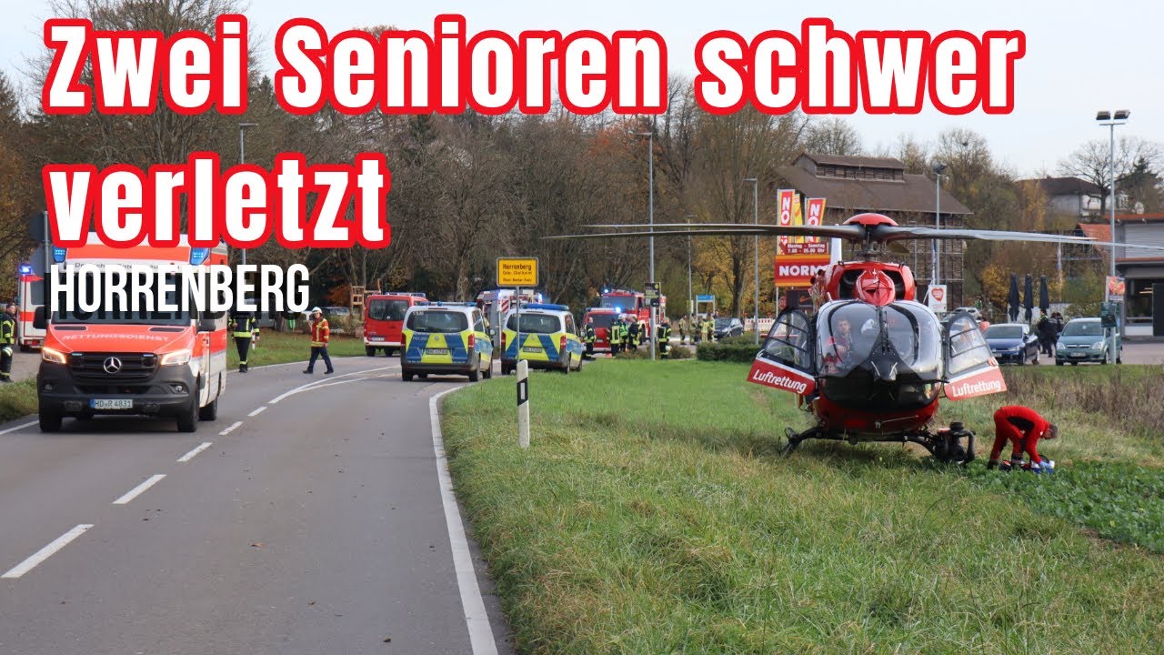Schwerer Unfall in Horrenberg – Rettungshubschrauber im Einsatz
