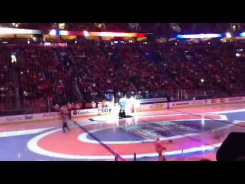 Habs vs Detroit, Pre-Game, Bell Centre, Montreal. 5 April, 2014