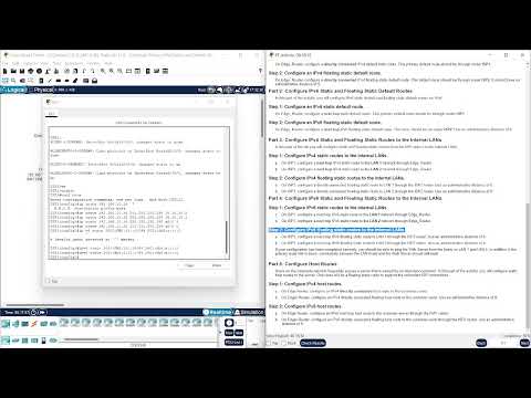 Lab 11 2   Configure IPv4 and IPv6 Static and Default Routes