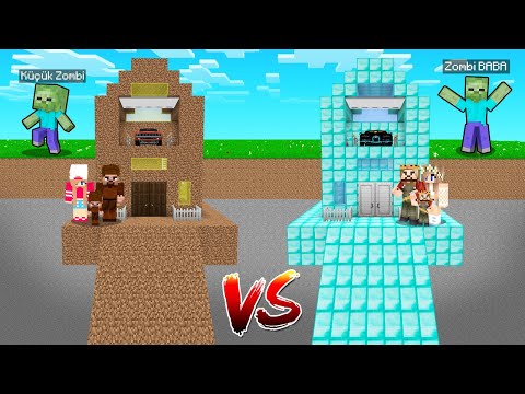 1$ FAKİR AİLE RAMPA EV VS 1000$ ZENGİN AİLE RAMPA EV 😱 - Minecraft