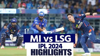 Mumbai vs Lucknow Full Match Highlights: MI vs LSG IPL Match 66 Highlights | Match Highlights