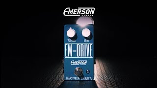 Video thumbnail for Emerson Custom EM-Drive Transparent Overdrive Guitar Pedal | Gear4music demo by Gear4music Guitars