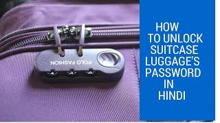 How to unlock  suitcase luggage