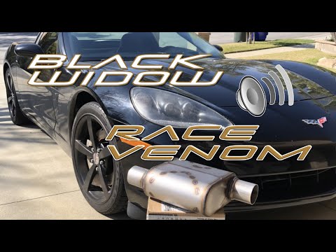 Black Widow Race Venom Mufflers on C6 Corvette