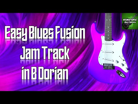 Easy Blues Fusion Jam Track in B Dorian 🎸 Guitar Backing Track