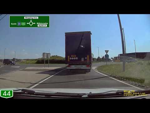 Driving in Hungary: Békéscsaba bypass - Gyula - Vărşand (June 27, 2020)