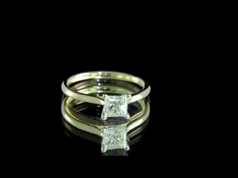 Traditional princess cut diamond ring DR011