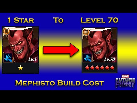 Mephisto Rank Up + Level 60 To 70 Build Cost Character Gear Upgrade Cost - Marvel Future Fight