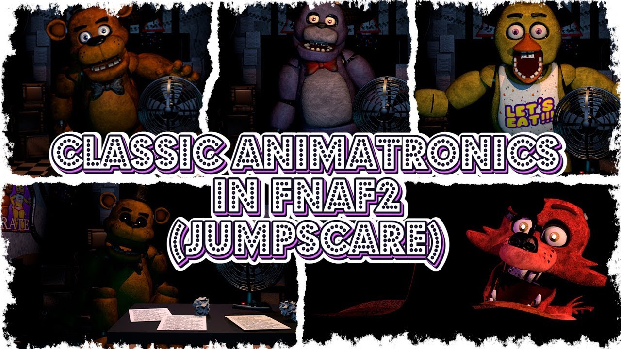 [FNAF2/C4D] Classic Animatronics in FNaF2 ( Jumpscare ) #fnaf1 #animation #fnaf2