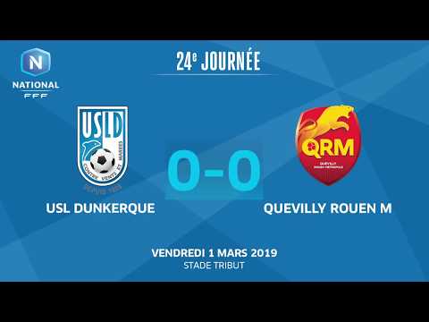 J24 : USL Dunkerque - Quevilly Rouen Métropole (0-0), le résumé I National FFF 2018-2019