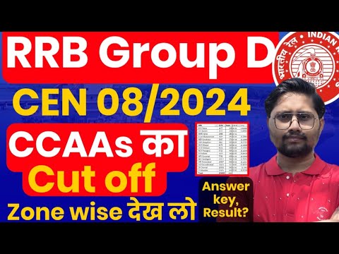 RRB Group D CCAAs Cut off Zone wise out, Railway Group D CCAAs Cut off 2026 kitna jayega #rrbgroupd