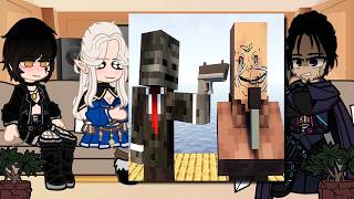[NTR] Bad ending party React to Lihan as GROX 1,000,000 Villager MANHUNT | Minecraft gacha reacts