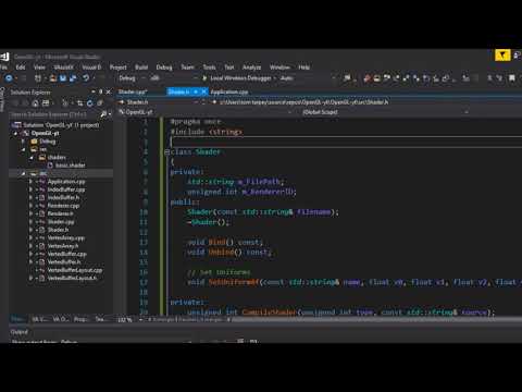 C++ OpenGL Episode 10 (Timelapse) Refactoring Shaders abstracting in to Shader class